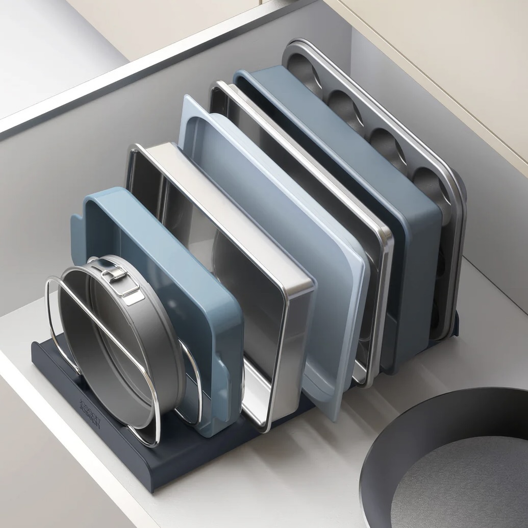 DrawerStore™ Grey Baking Tray Organiser