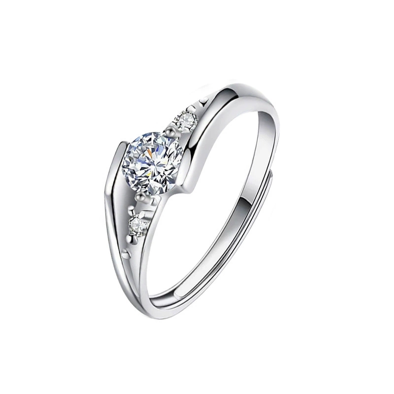 925 Sterling Silver 0.5ct Moissanite Valentina Ring