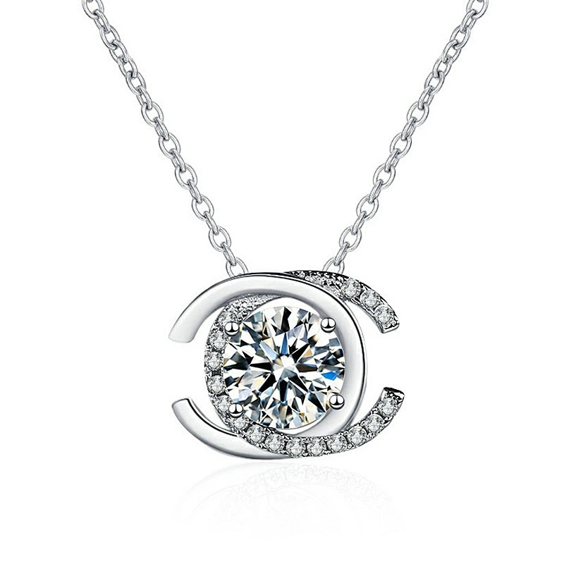 925 Sterling Silver 1.00ct Moissanite Cora Necklace