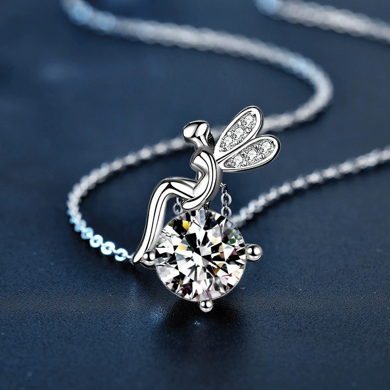 925 Sterling Silver 1.00ct Moissanite Fairy Belle Necklace