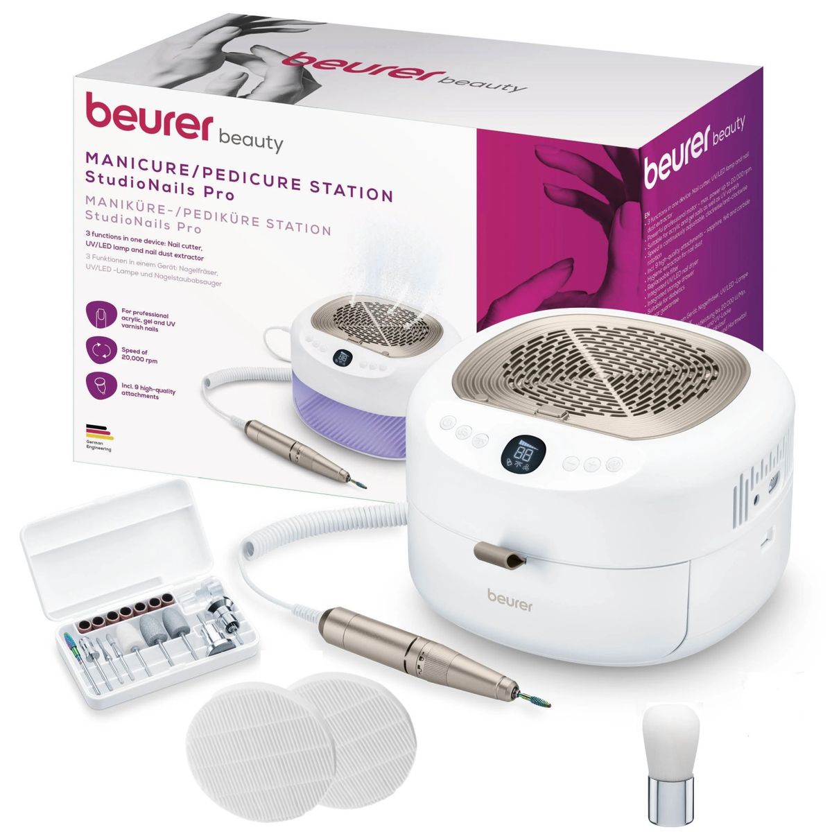 3-in-1 Electric Manicure and Pedicure Station (Model: MP200)
