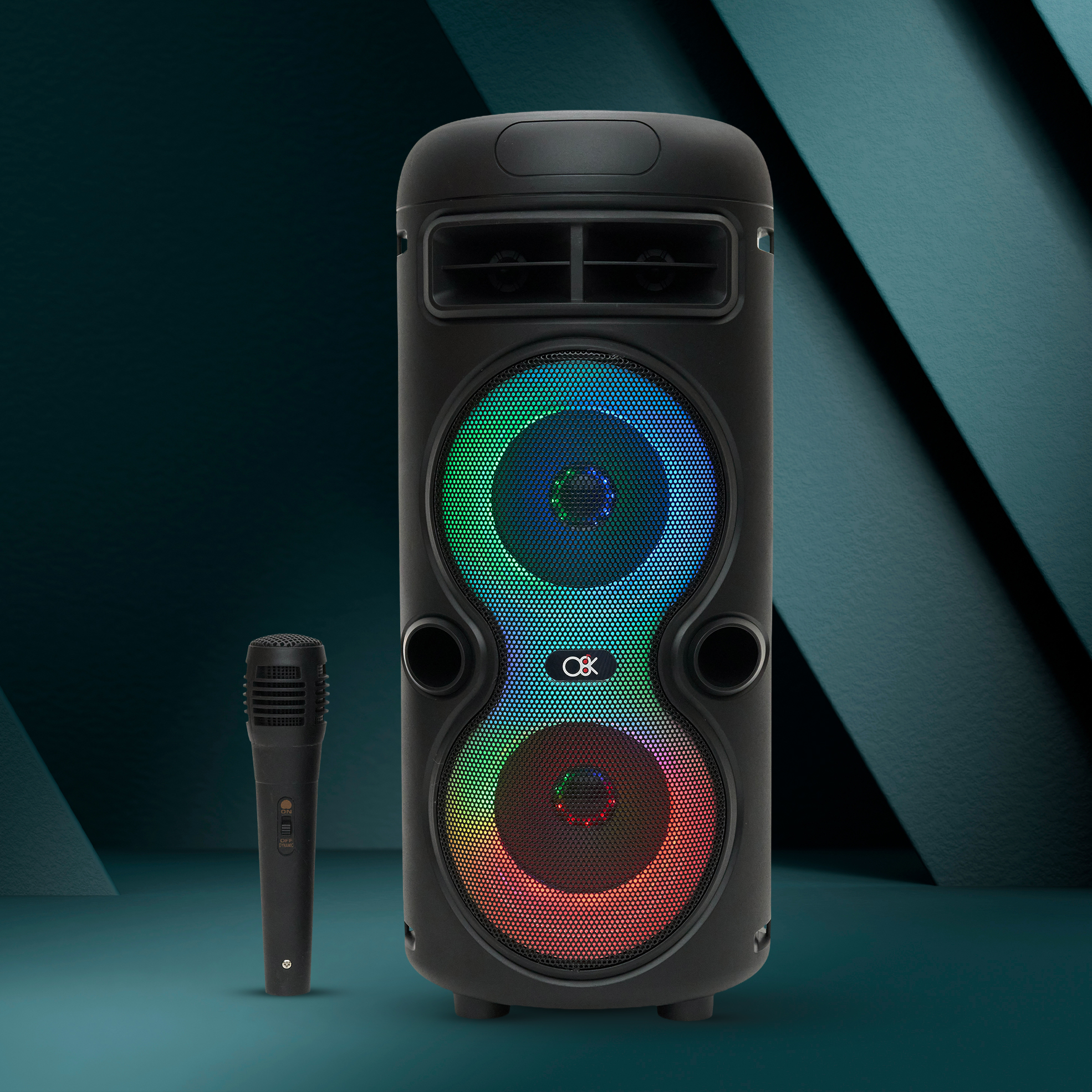 Bluetooth LED Party Speaker with Mic