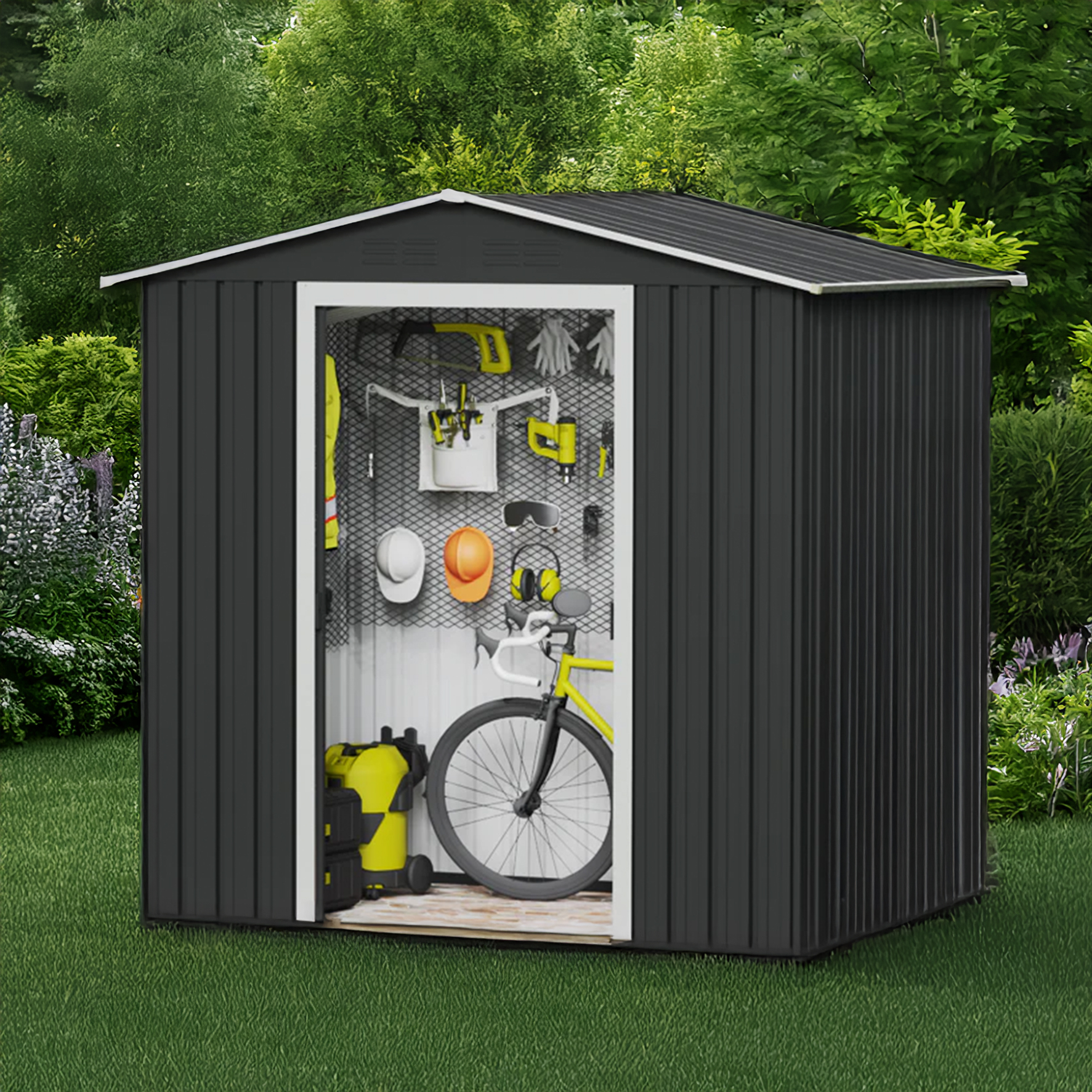 60% off on Galvanised Steel Garden and Tool Storage Shed | OneDayOnly