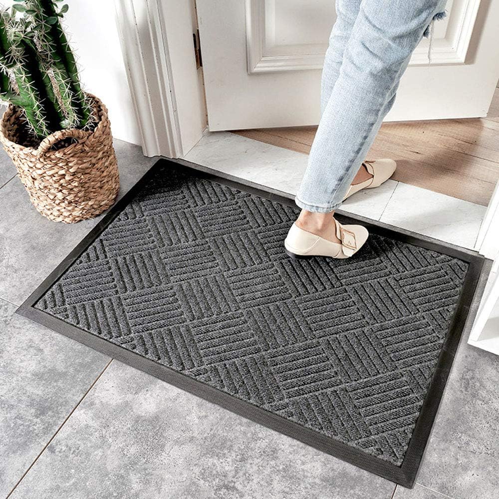 Outdoor Dirt-Trapping Rubber Doormat