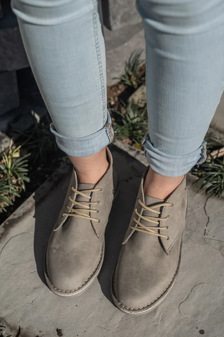 25% off on FATFRANK Ladies Grey Leather Boots | OneDayOnly