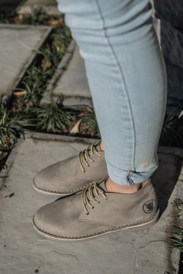 25% off on FATFRANK Ladies Grey Leather Boots | OneDayOnly