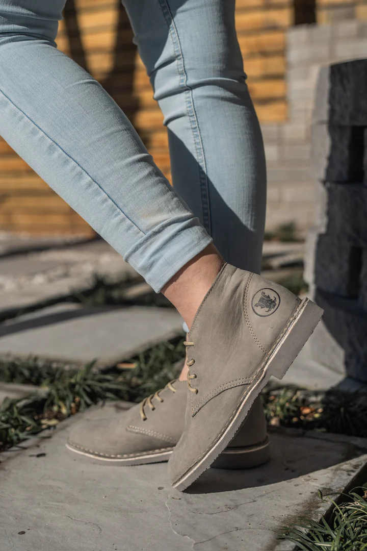 25% off on FATFRANK Ladies Grey Leather Boots | OneDayOnly