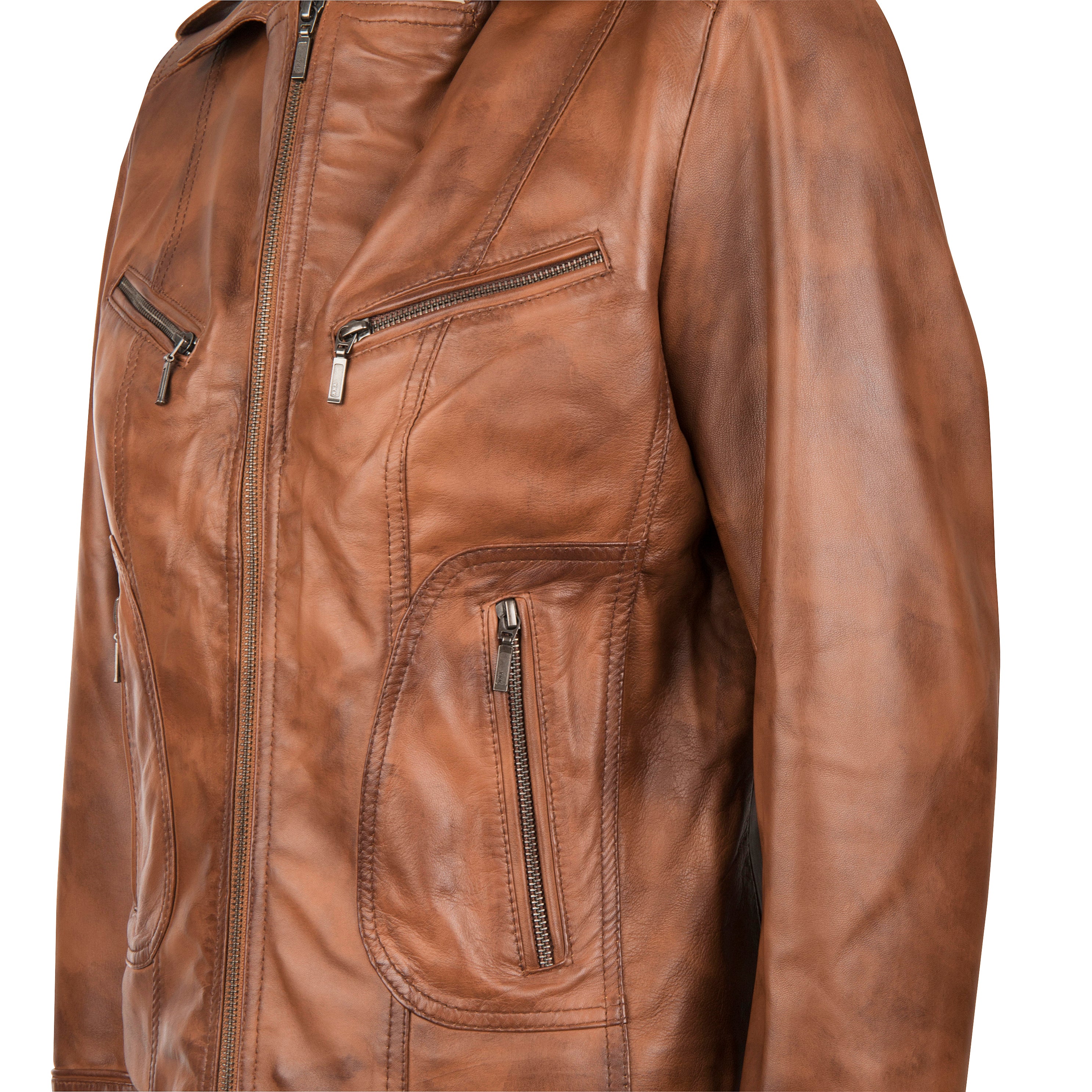 50% off on Ladies Zipped Leather Jacket | OneDayOnly