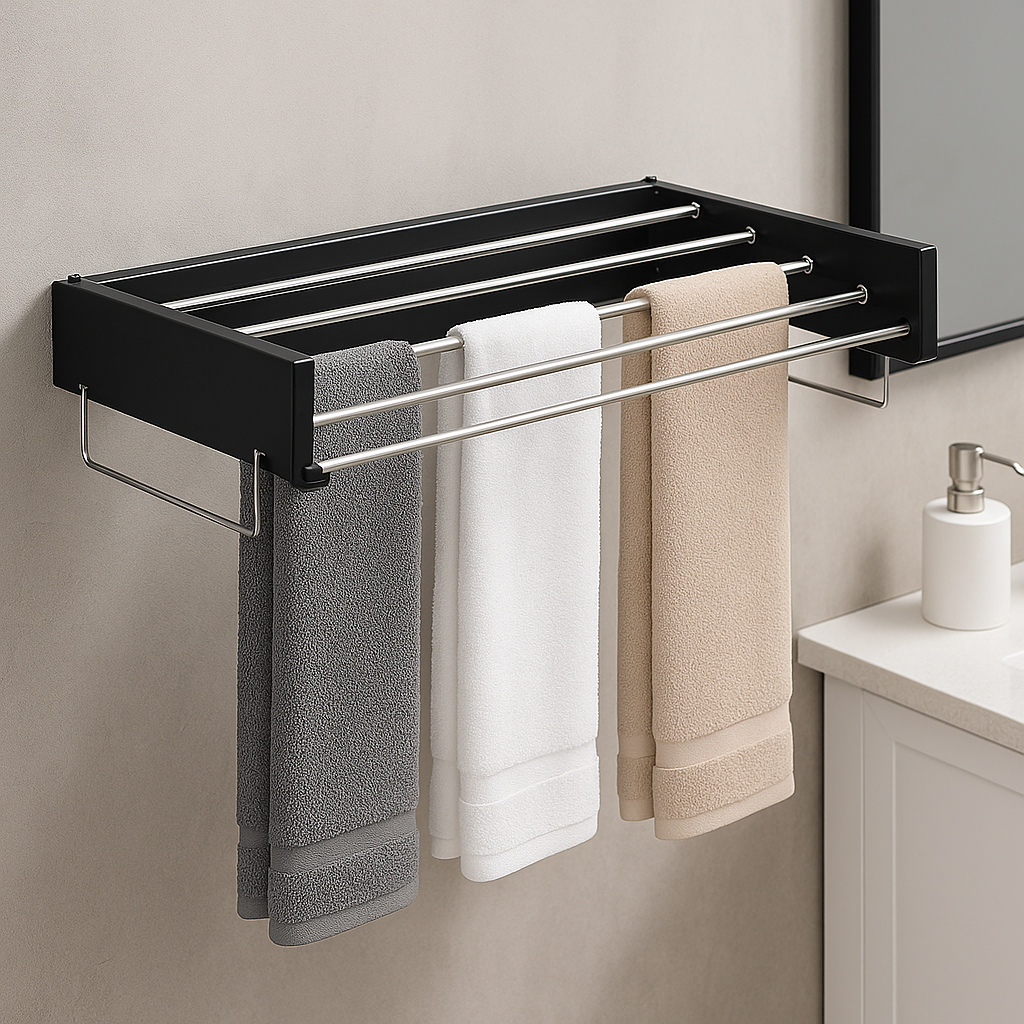 Foldable Wall-Mounted Stainless Steel Drying Rack