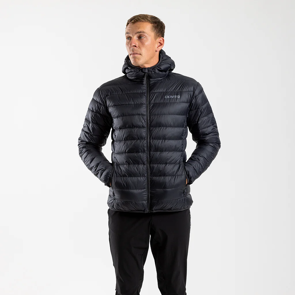 Men's Black Hooded Puffer Jacket