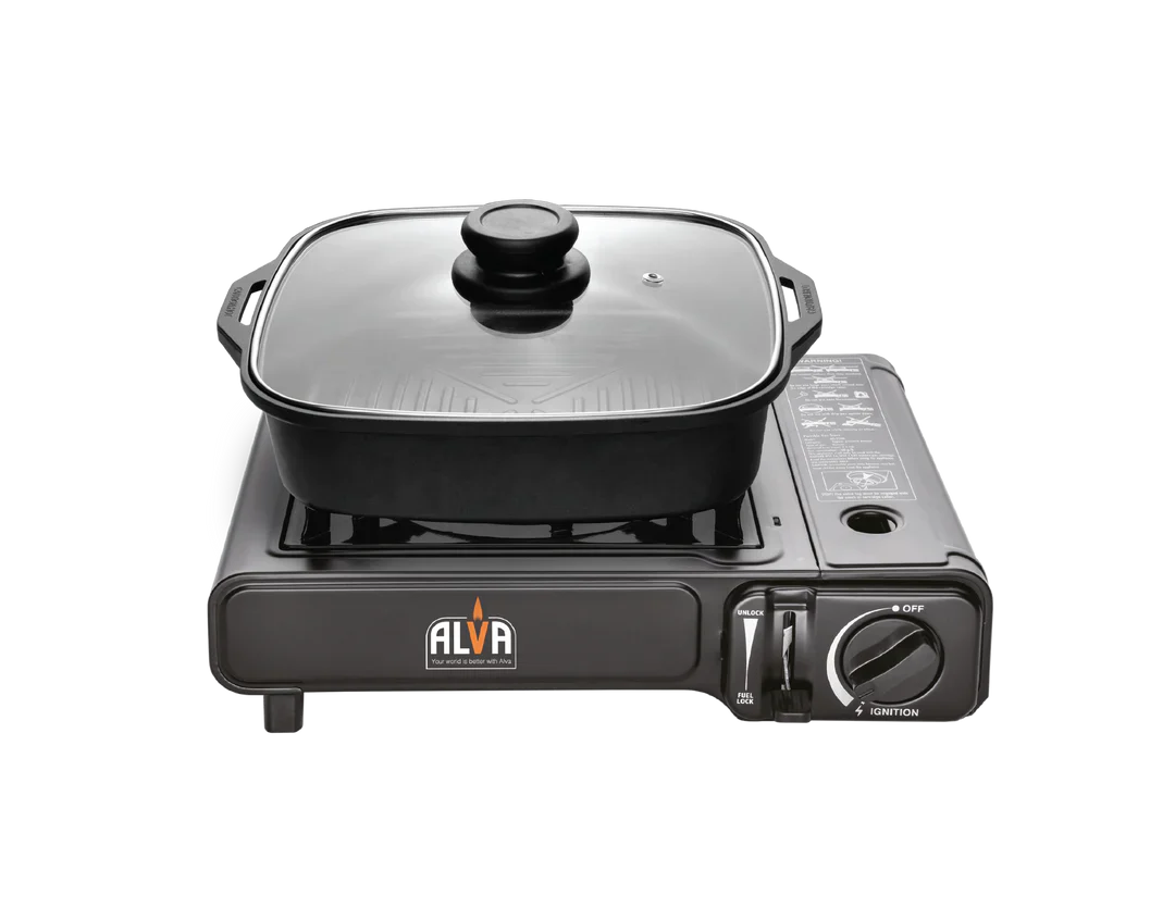 Single Burner Canister Stove With Non Stick Pot (Model: CCR120)