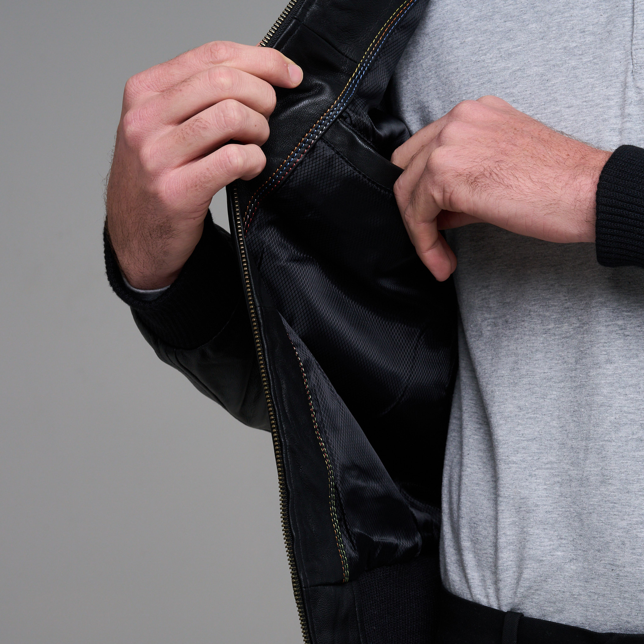 42% off on Men's Leather Bomber Jacket | OneDayOnly