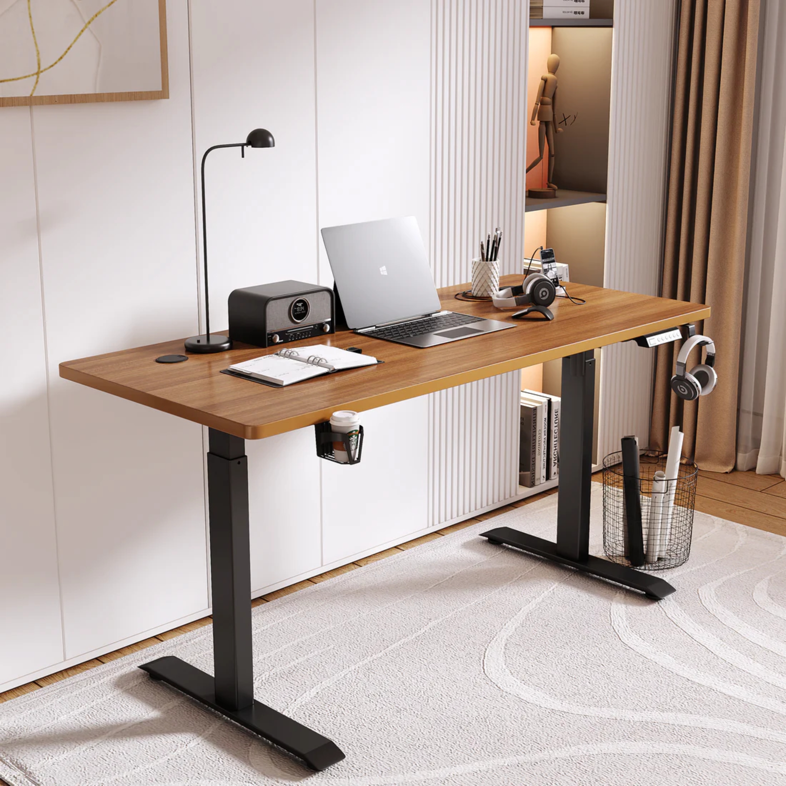 Electronic Height-Adjustable Desk with Smart Control Pad