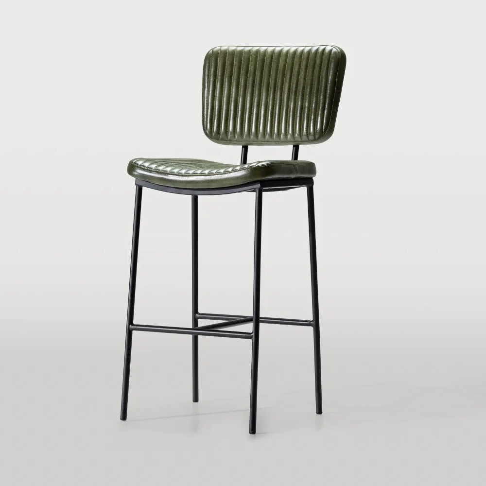 Full Grain Leather Bar Chair