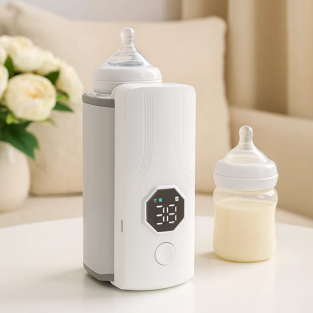 Portable Rechargeable Baby Bottle Warmer with LCD Display