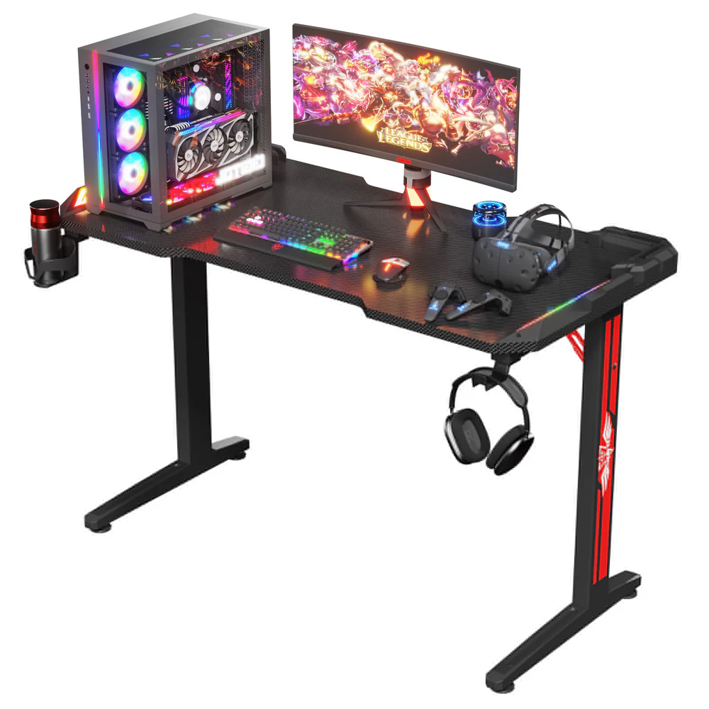 58% off on Luna LED Carbon Fibre Gaming Desk | OneDayOnly