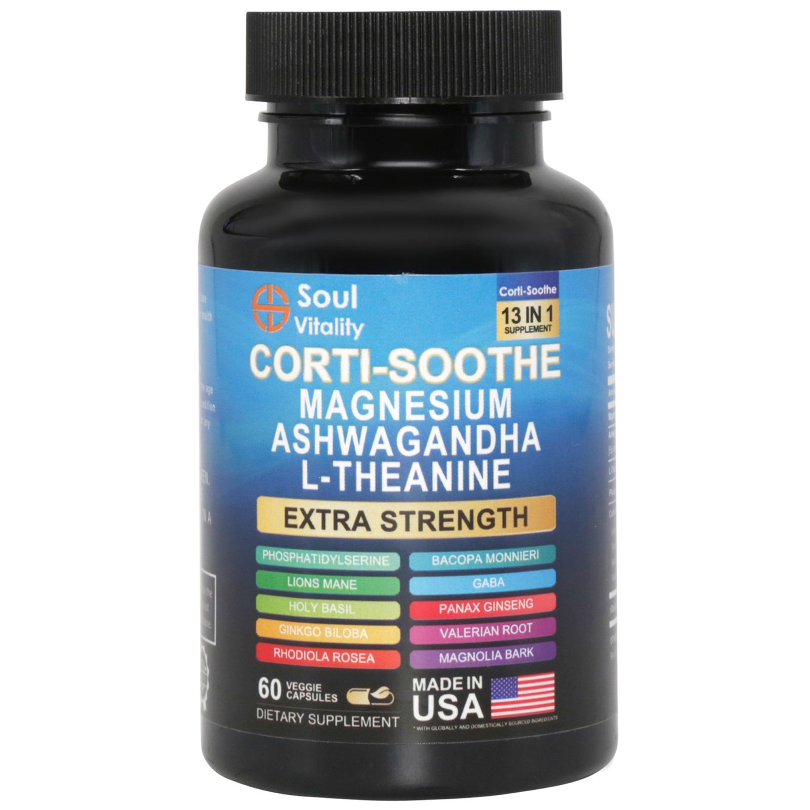 13-in-1 Corti-Soothe Magnesium Ashwagandha Capsules (60's)