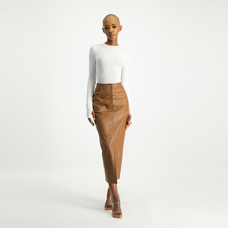 22% off on Ladies Faux Leather Pencil Skirt | OneDayOnly