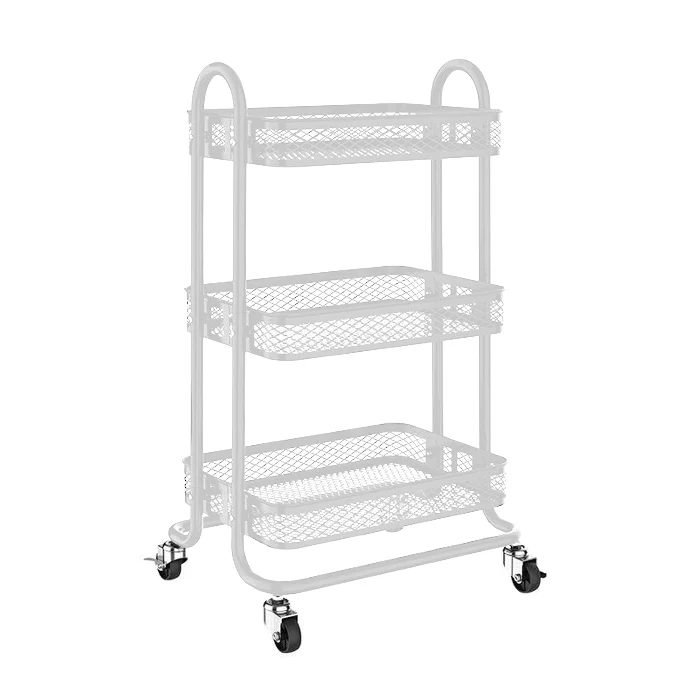 3-Tier Mesh Storage Trolley