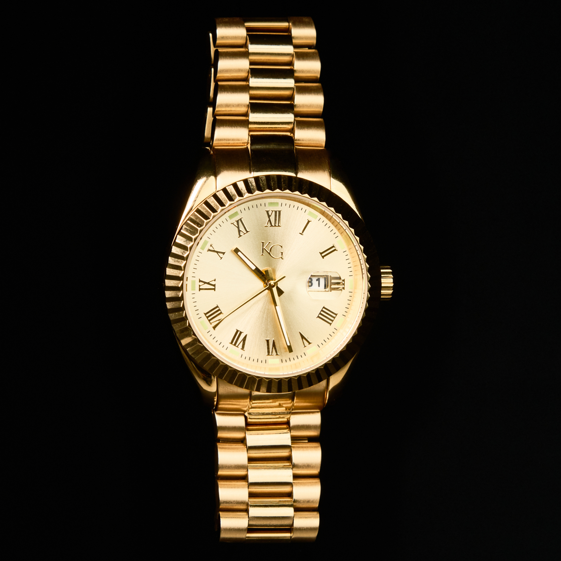 Sunburst Dial Gold Tone