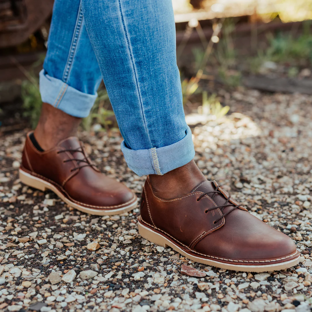 Men's Brown Genuine Leather Vellies
