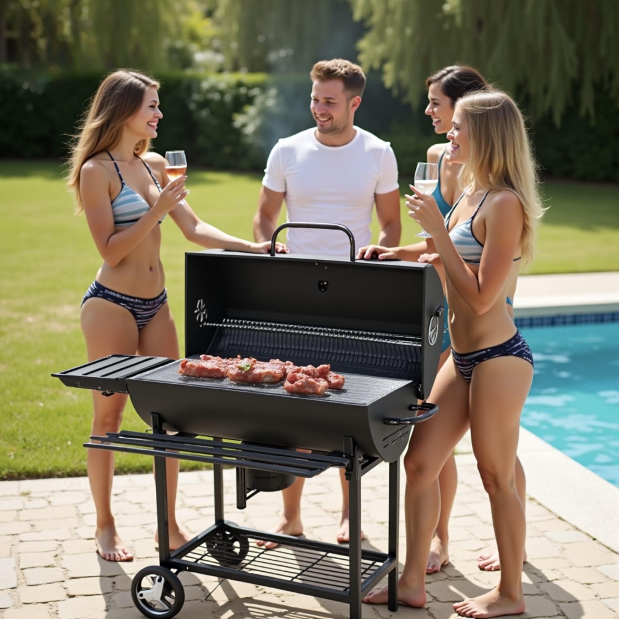 Flamemaster Barrel Braai with PVC Cover