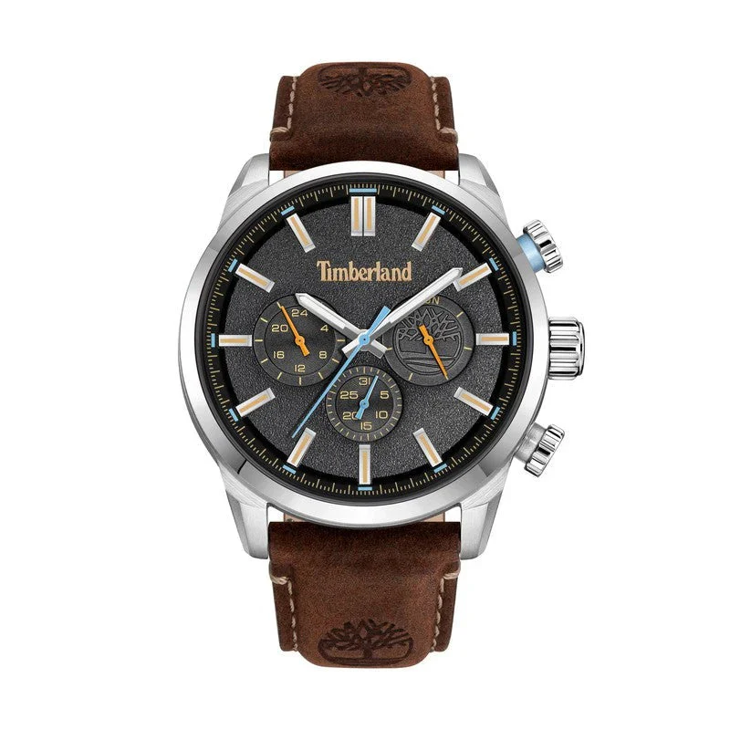 Men's Henniker II Black Dial Leather Strap Watch