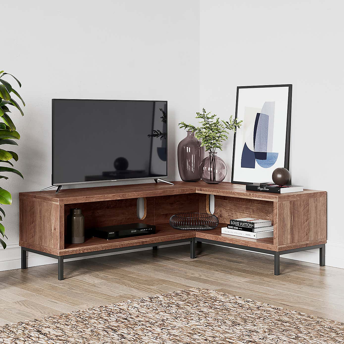 Lancaser L-Shaped Entertainment Unit