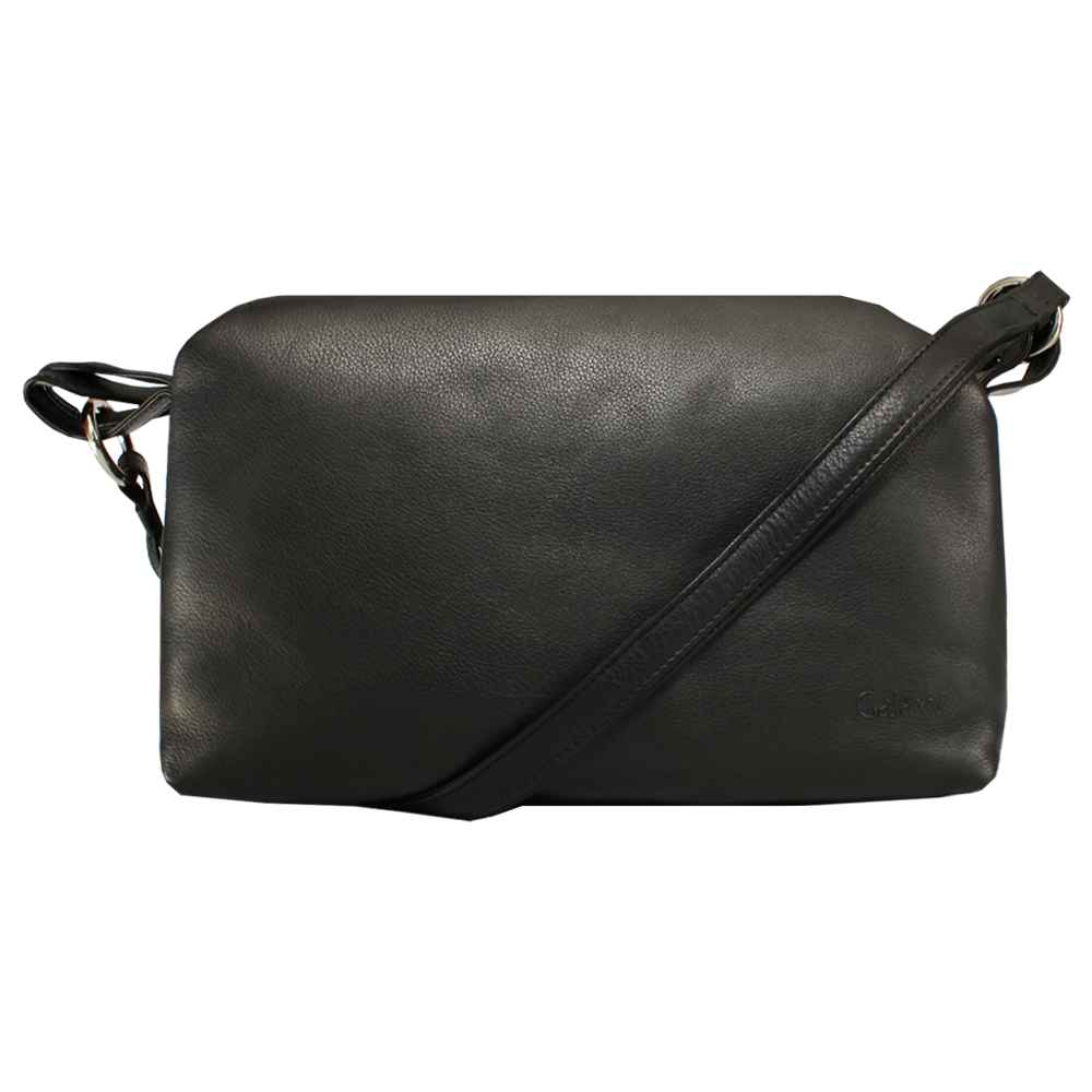 Genuine Leather Top Zipper Handbag