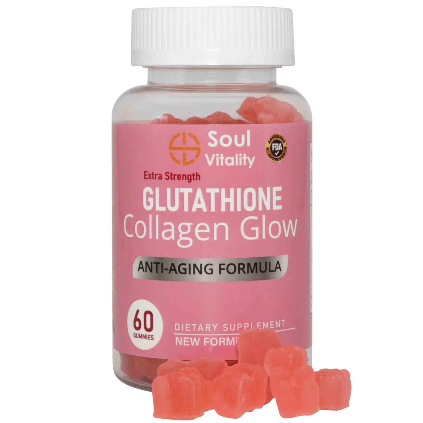 Glutathione Collagen Glow Anti-Aging Formula Gummies (60's)