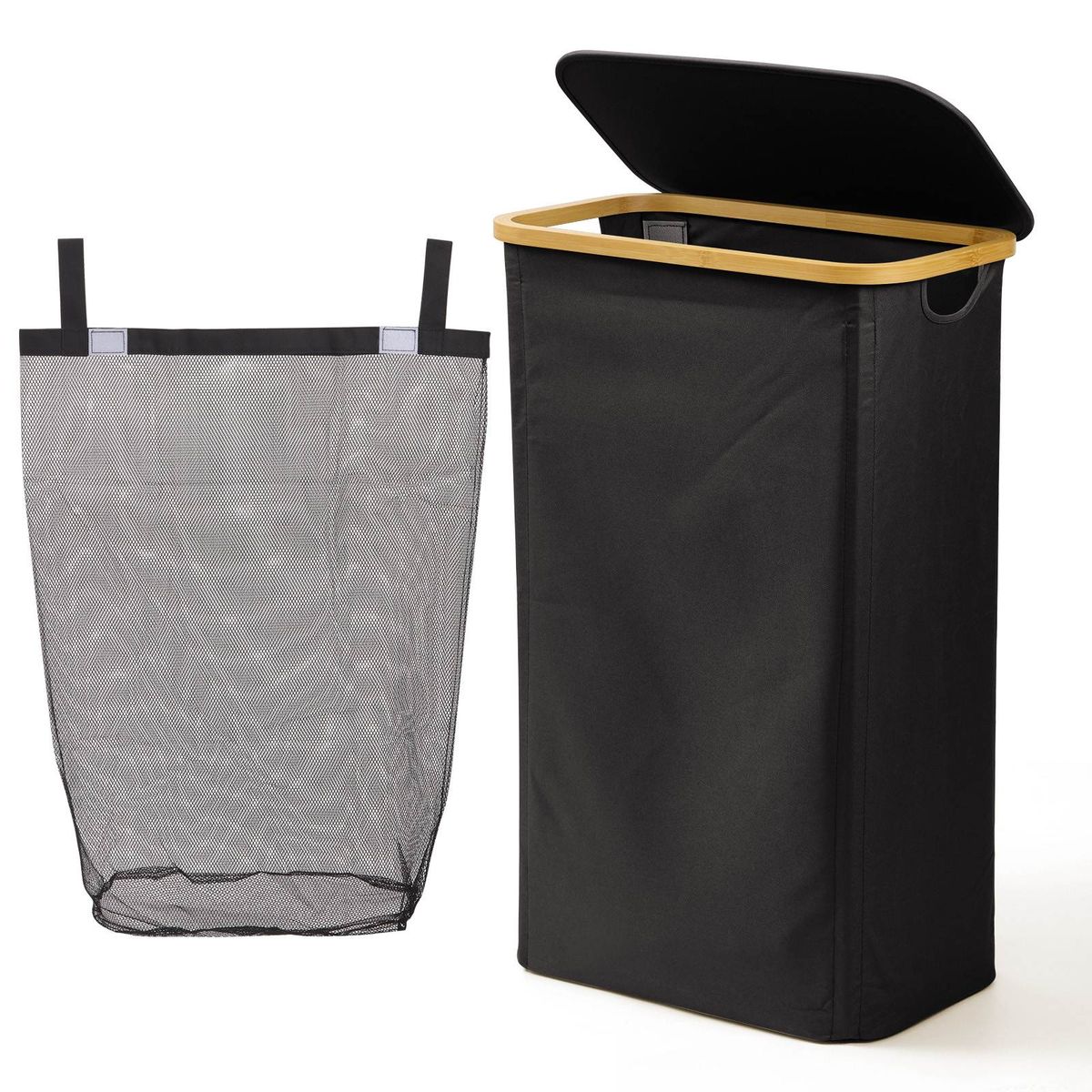 75L Foldable Laundry Basket with Removable Inner Pocket