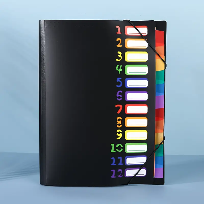 24-Pocket Colour-Coded A4 File Folder