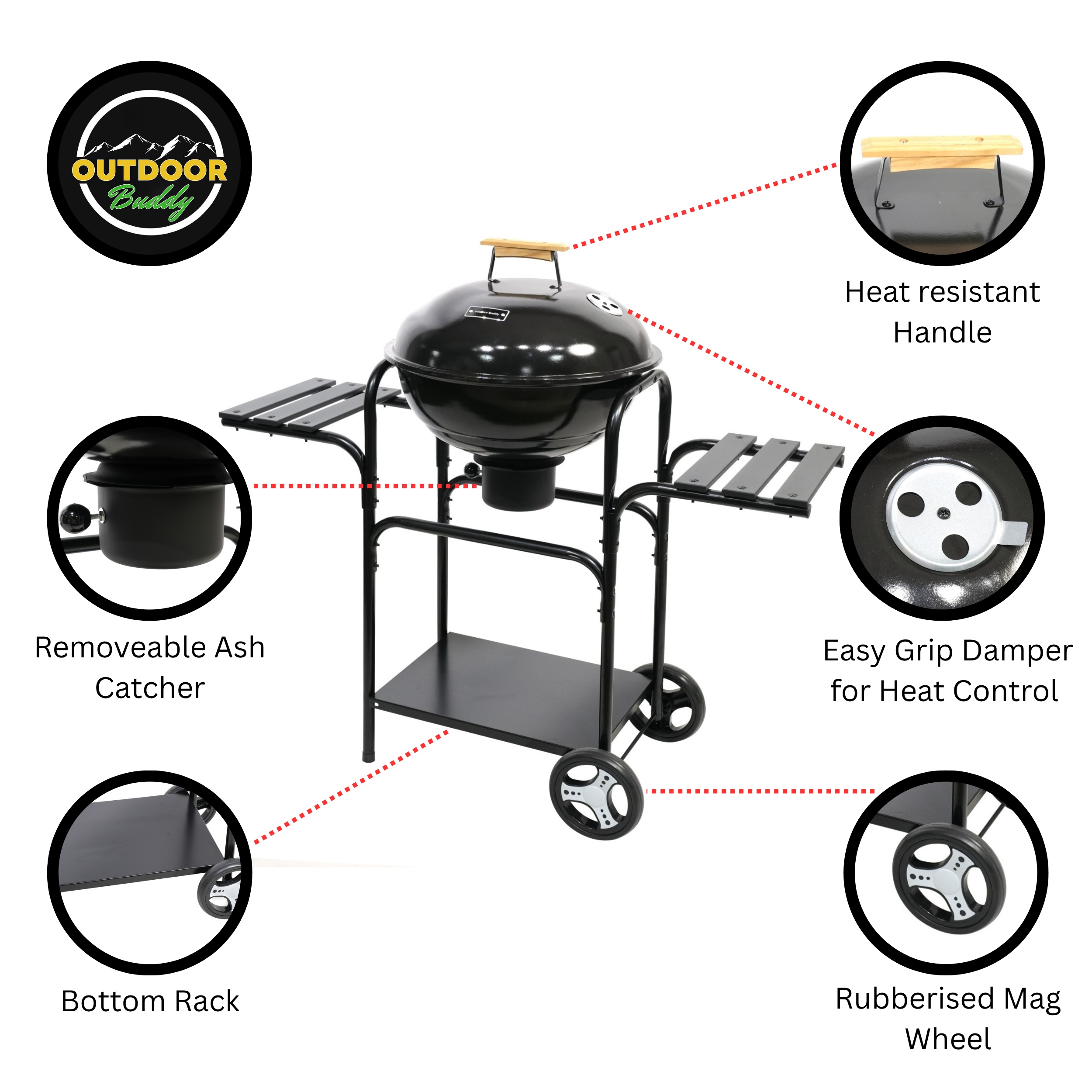 30% off on Charcoal Trolley Kettle Braai OneDayOnly