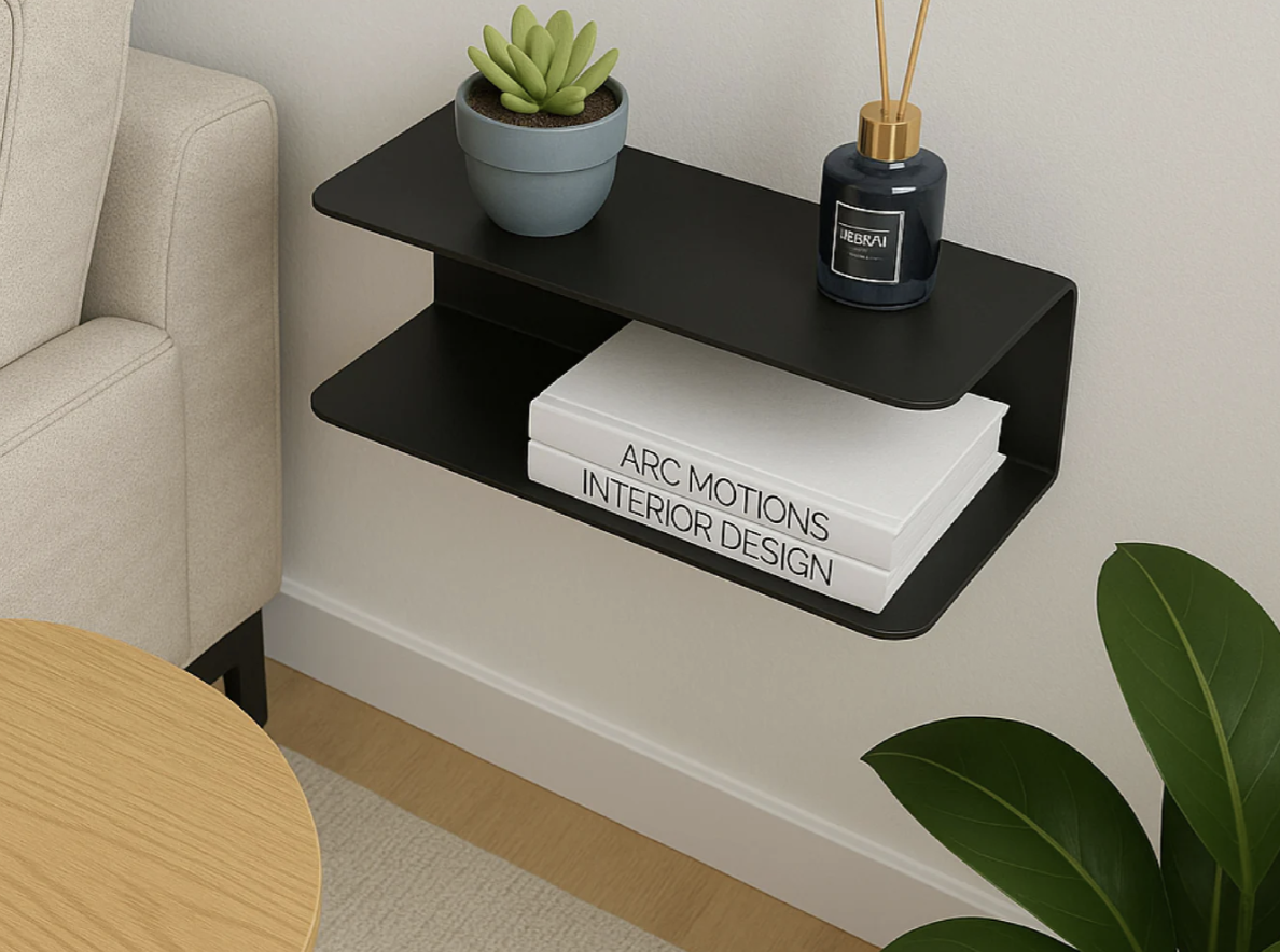 DoubleFloat Floating Shelf Metal Wall Art