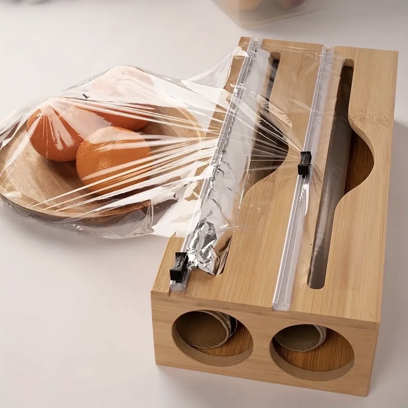 2x 2-in-1 Wooden Foil and Food Wrap Dispensers