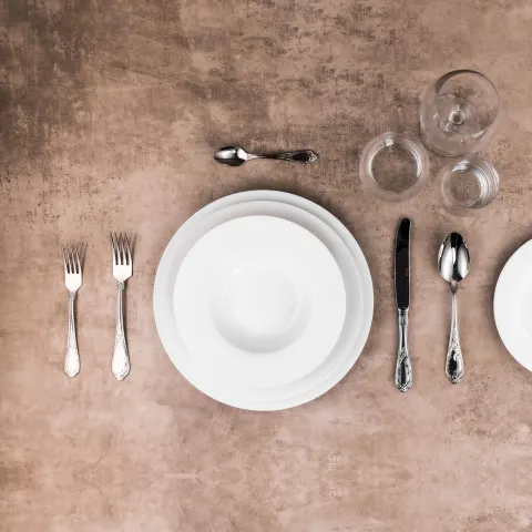 4x White Pasta Bowls