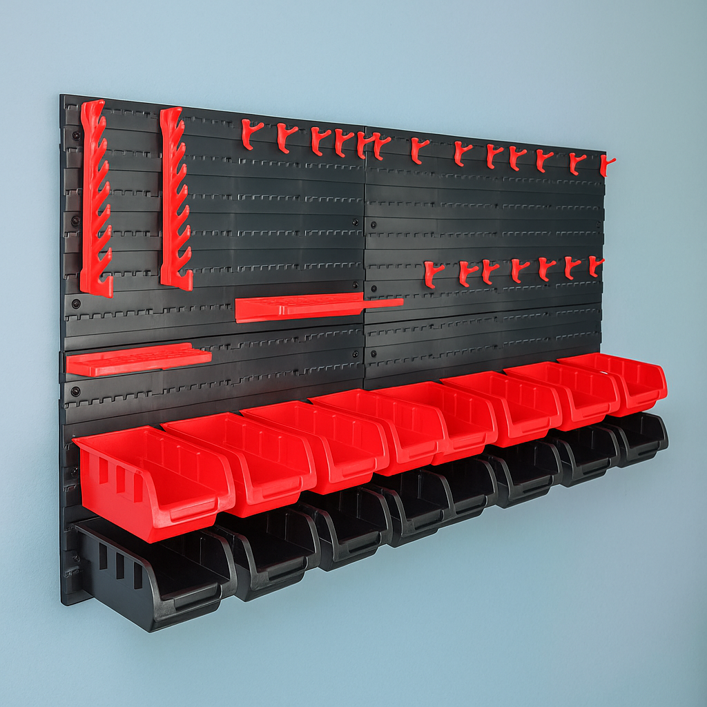 39-Piece Storage Bin Set with Back Board