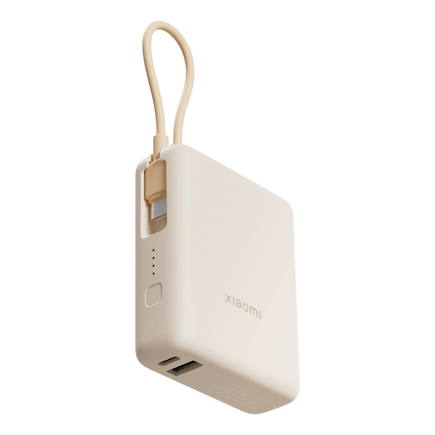 33W 10000mAh Power Bank with Integrated Cable