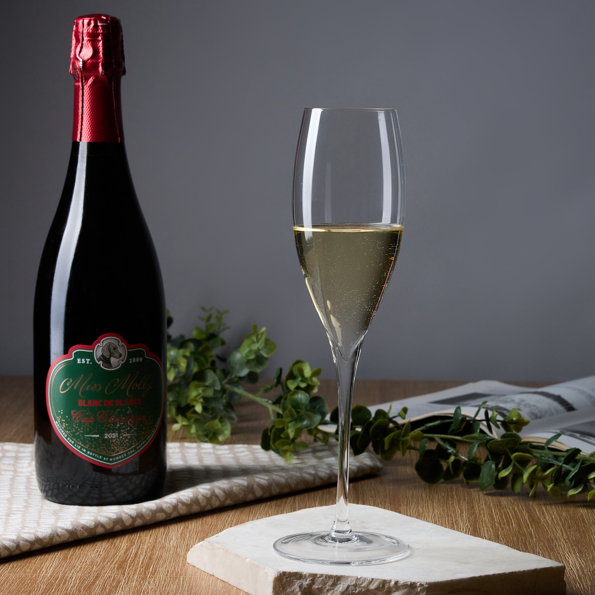 6x 250ml Premium Crystal Flutes