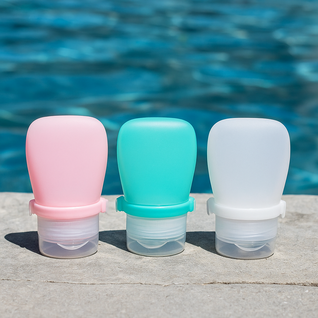 3x Silicone Travel Bottles
