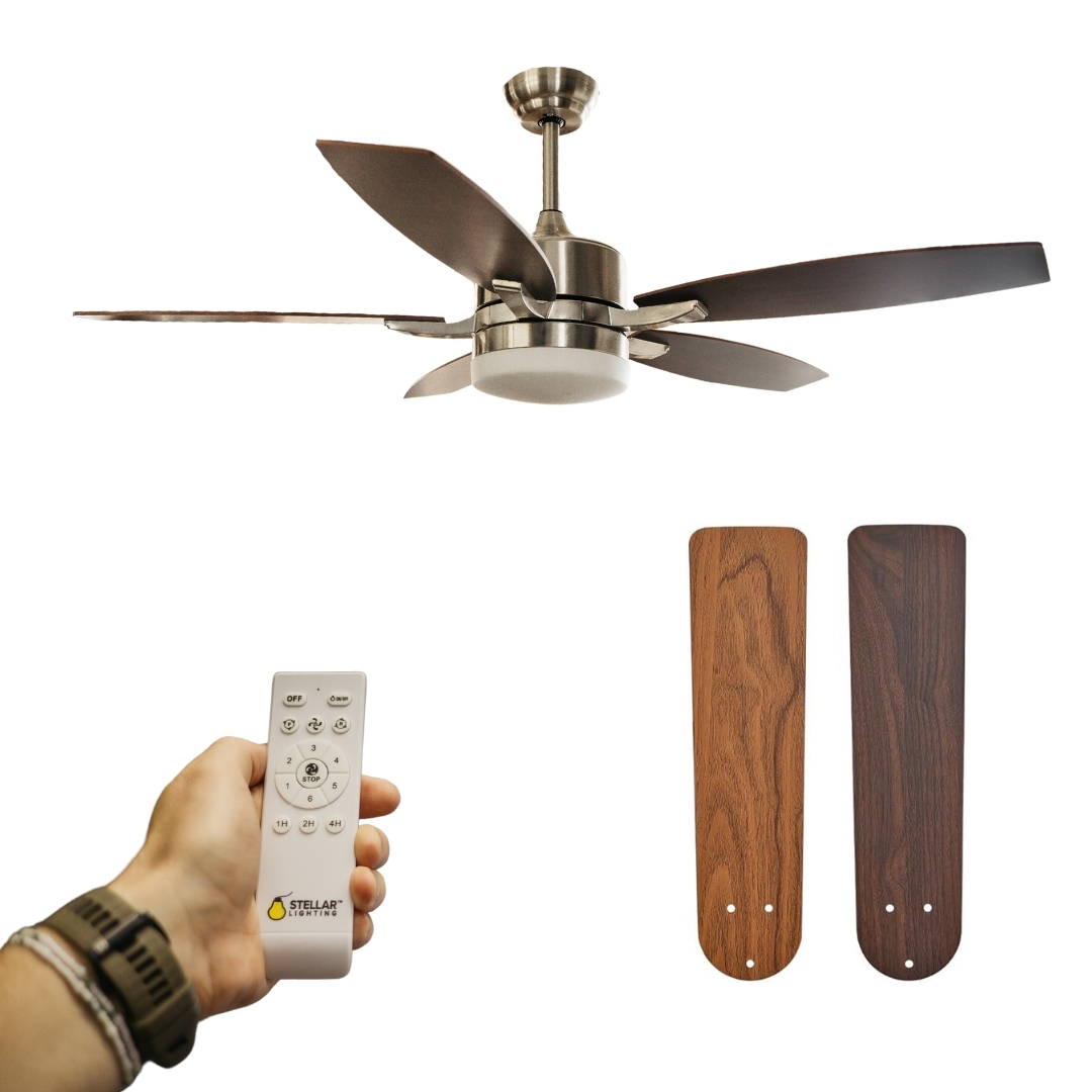 132cm 5 Brown Blades Fan