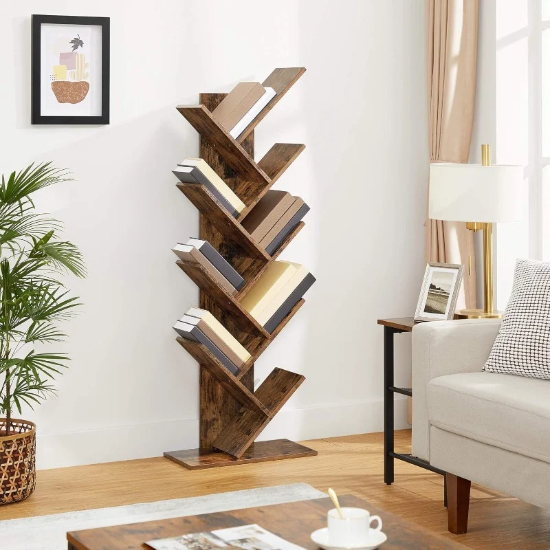 9-Tier Aspen Bookcase Shelf Storage Tree