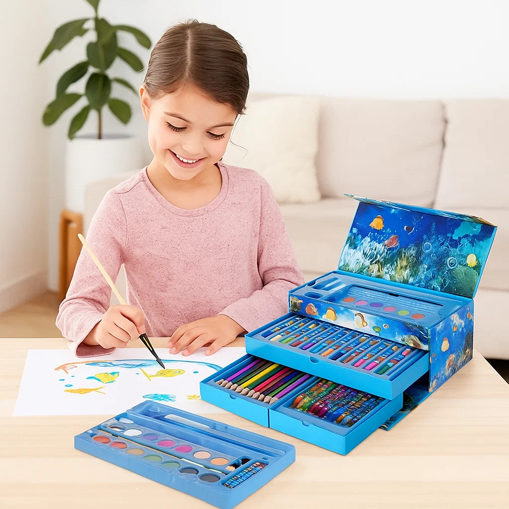 アーティファクトセット 50% off on 54-Piece Art Set with Carry Case | OneDayOnly