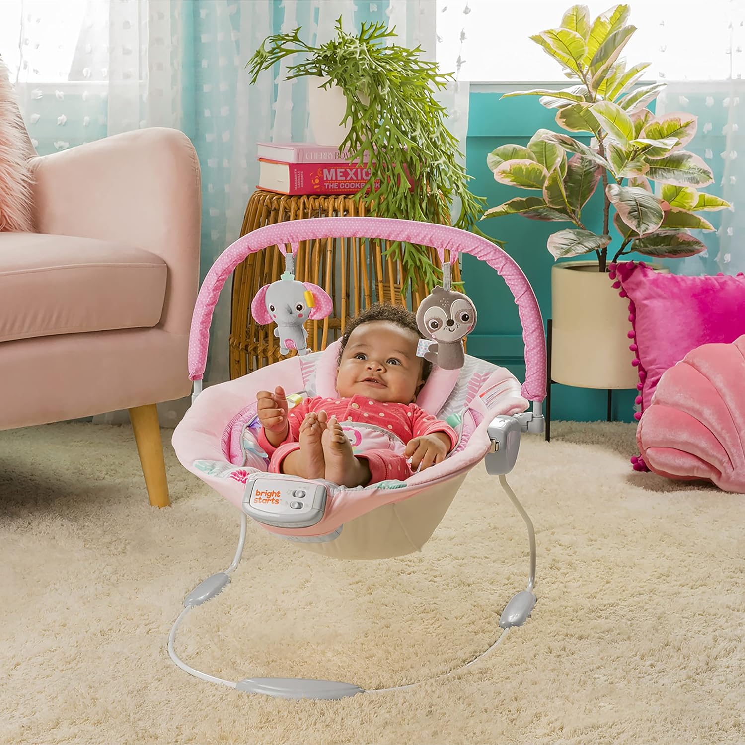 Rosy Vines Cradling Bouncer