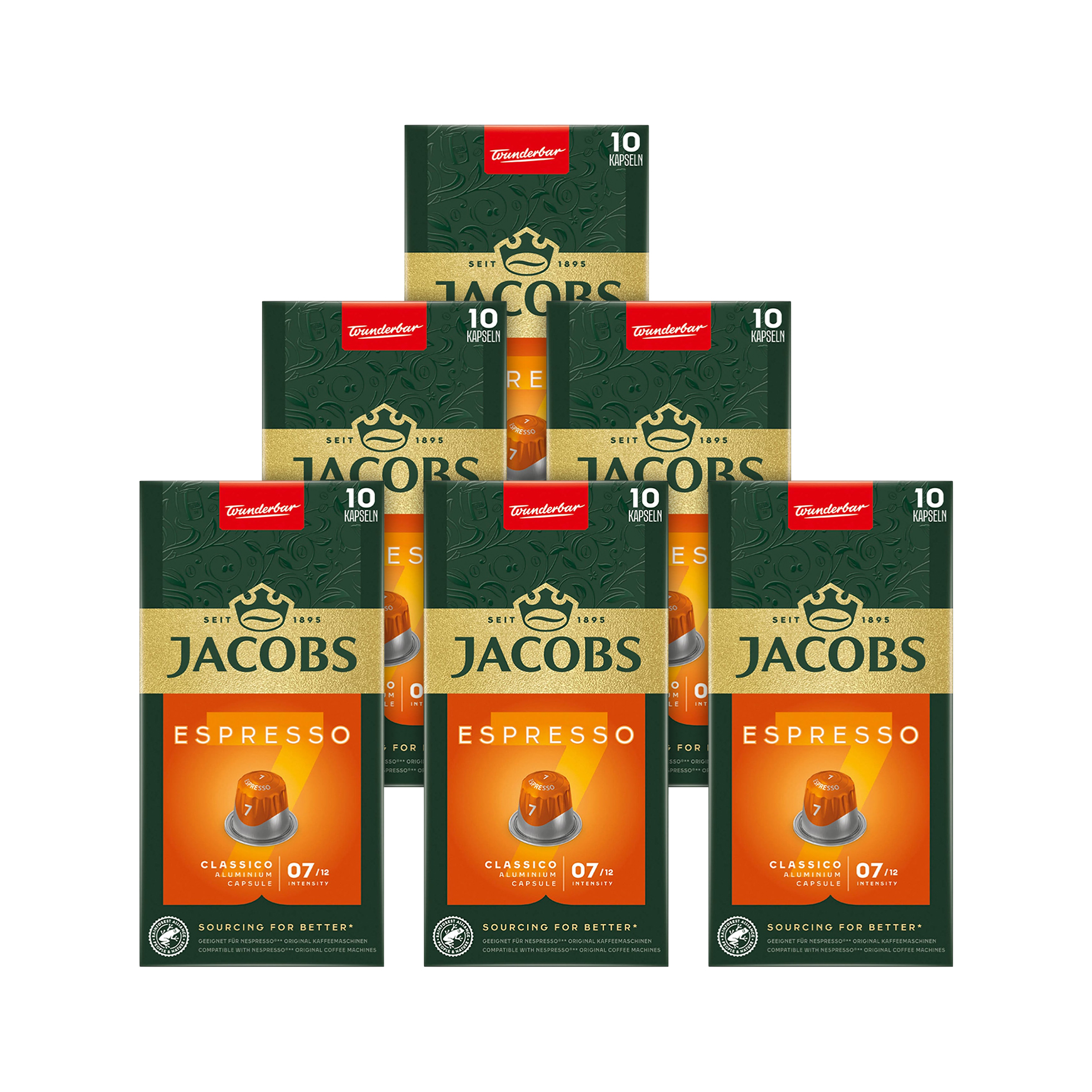 5x 10's Aluminium Nespresso Compatible Coffee Capsules