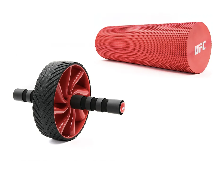 EVA Foam Roller with Ab Roller Bundle