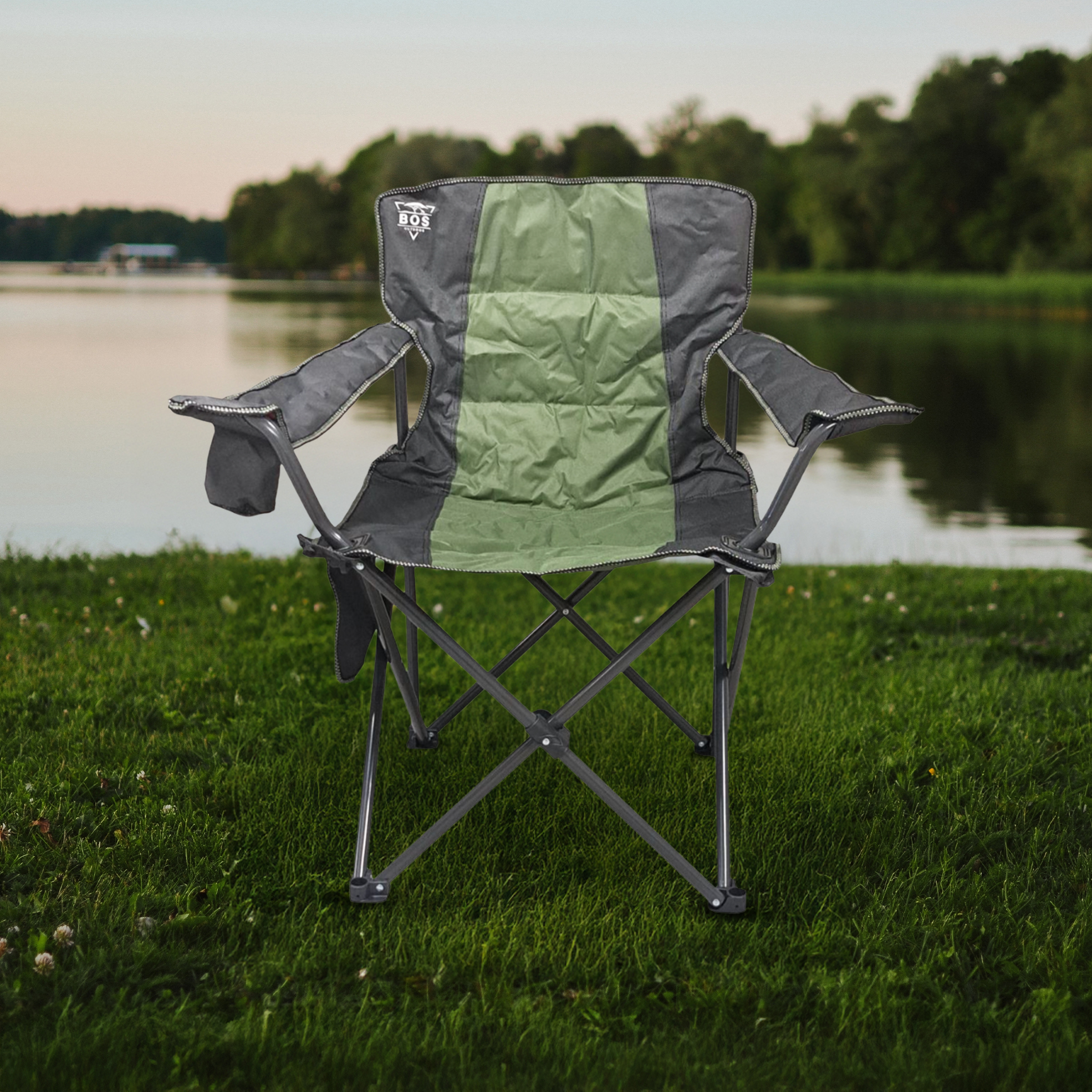 2x Foldable Camping Chairs with Carry Bag