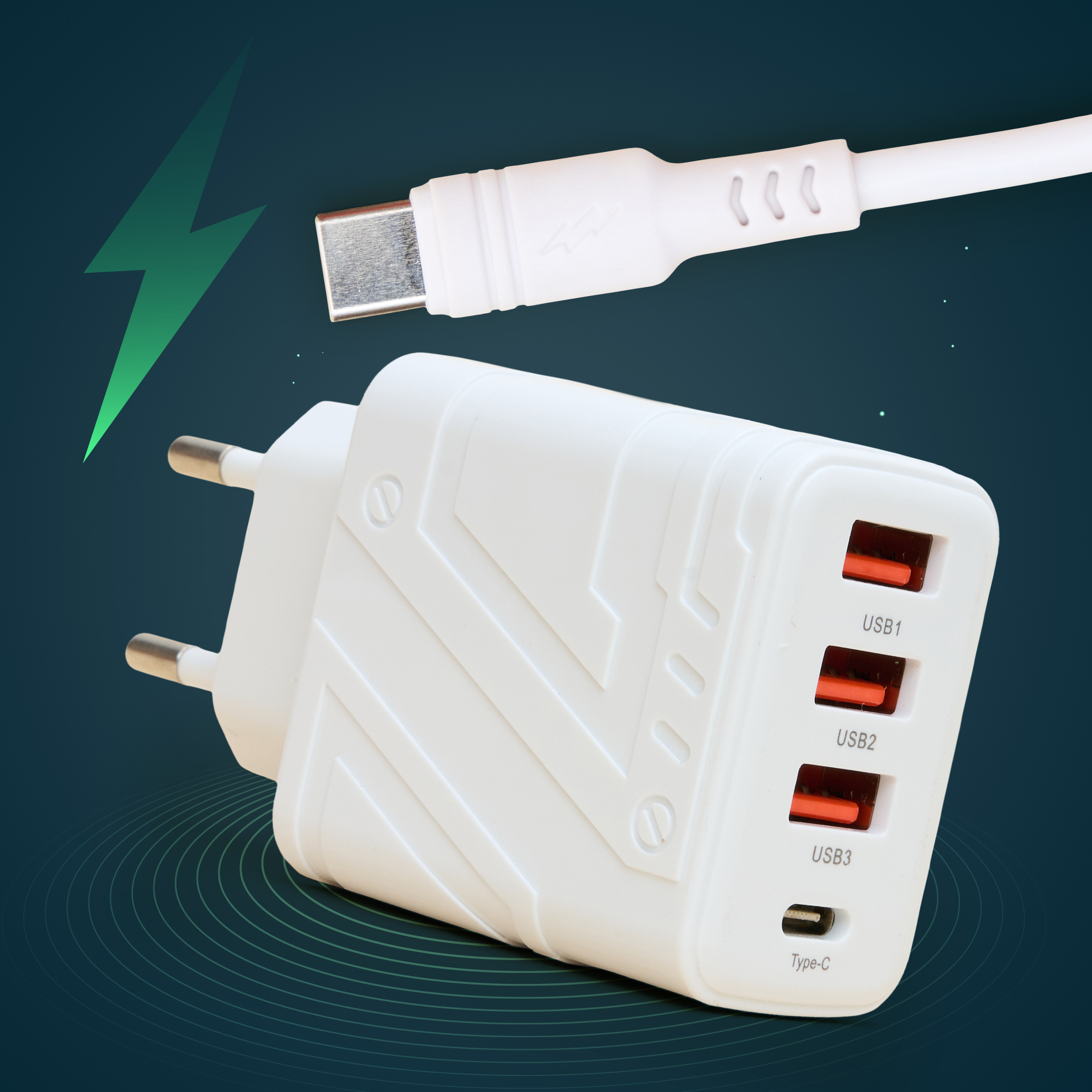 3.6A Multiport Charger and Cable