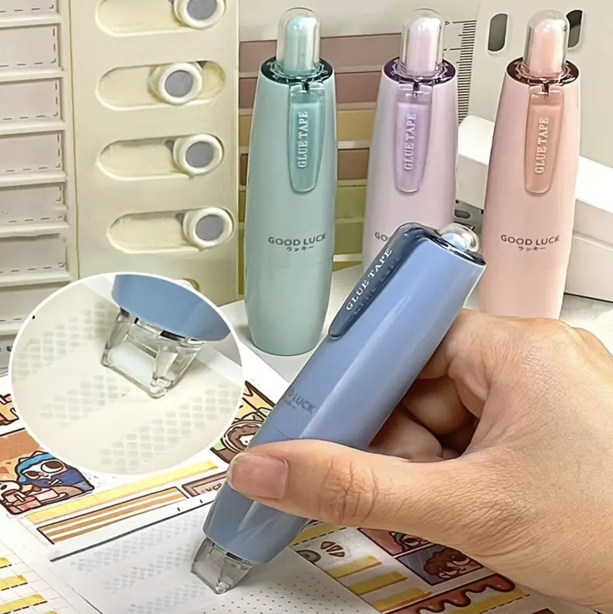 2x 5m Glue Tape Pens