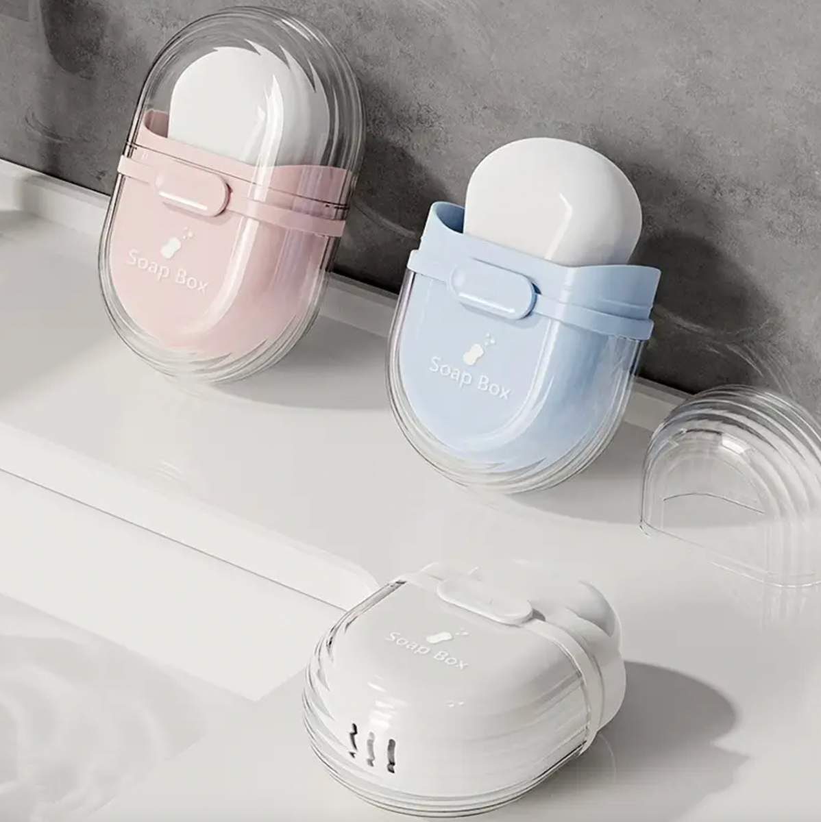 Portable Soap Container with Drainage Tray